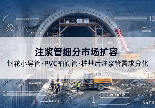 道外注浆管细分市场扩容，隧道钢花小导管、PVC 袖阀管、桩基后注浆管需求分化